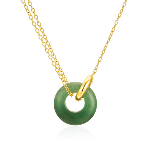 Jade Donut Necklace