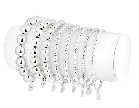 Sterling Silver Classic Beaded Bracelet