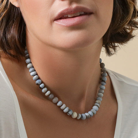 Chunky Denim Boulder Opal necklace