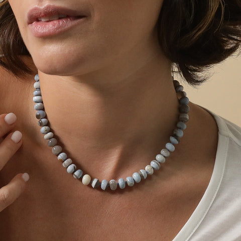 Chunky Denim Boulder Opal necklace