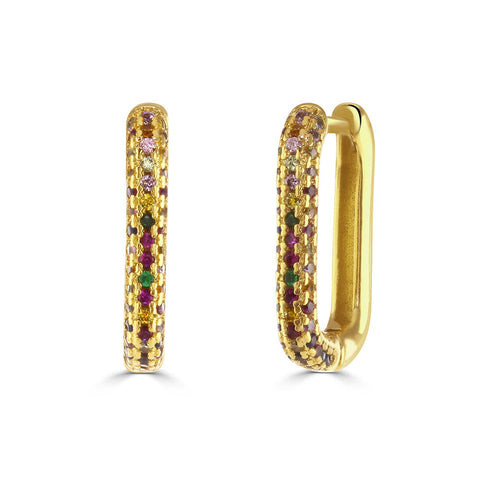 Micro Pave Gold Hoops