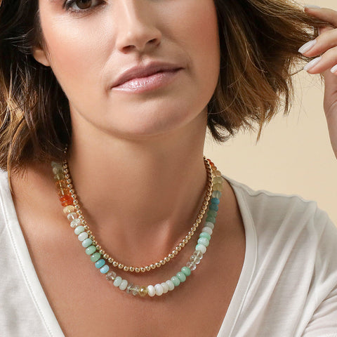 Ocean Sunrise gemstone Necklace