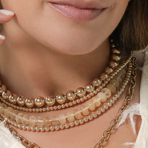 *LIMITED EDITION* Chunky Golden Quartz Gemstone Necklace