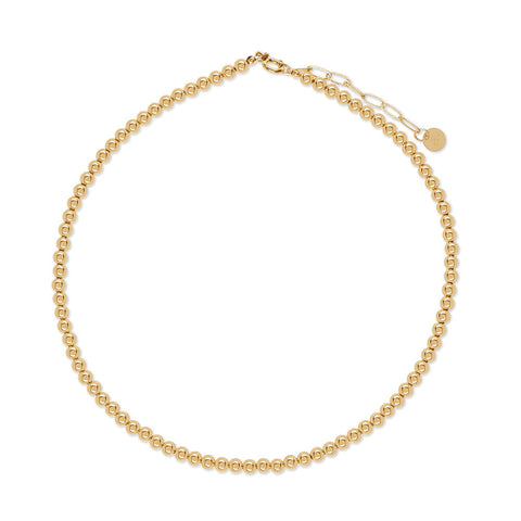 Gold Classics 4mm Beaded Necklace