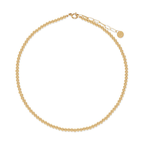 Gold Classics 3mm Beaded Necklace