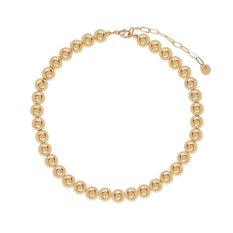 Gold Classics Statement 10mm Gold Bead Necklace