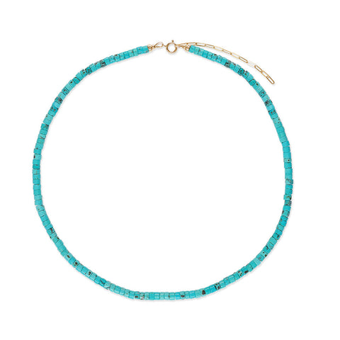 Mini Turquoise Heishi Necklace