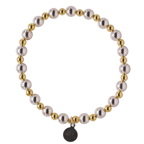 Mix It Up Collection: Chunky Silver and Gold Venus Stacking Bracelet
